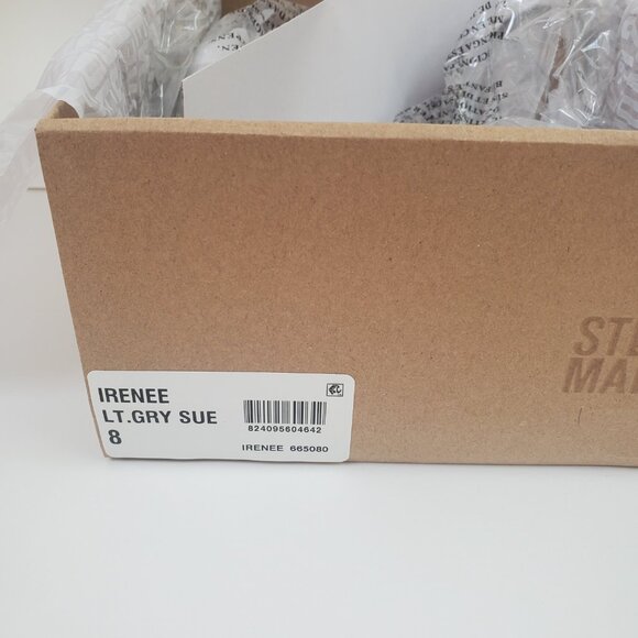 Steve Madden Irenee Gray Suede Block Heels - Like New With Box - Picture 9 of 12